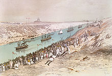 The Inauguration Procession of the Suez Canal at El-Guisr in 1865