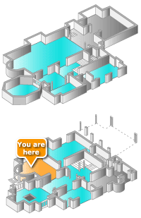 floor plan. Click on rooms to navigate