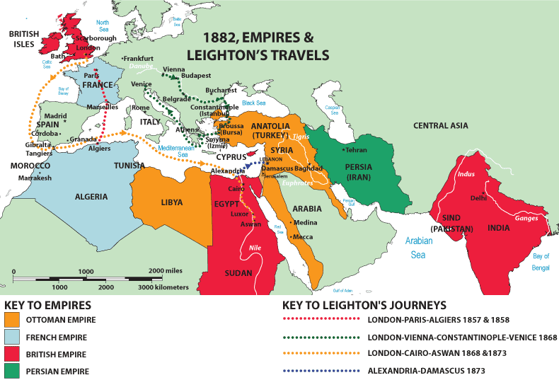 1882, Empires & Leighton's Travels