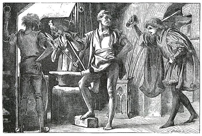 Illustration for 'Romola': 'Niccol= at Work'