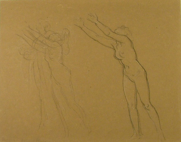 Study for 'Return of Persephone': Persephone and Demeter