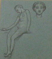 Study for 'Knuckle-bone Player': Female Figure