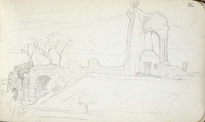 View of a Landscape with Ruins