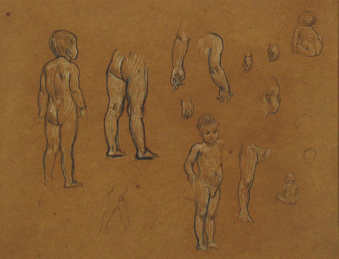 Studies for 'Captive Andromache': Boy, Baby
