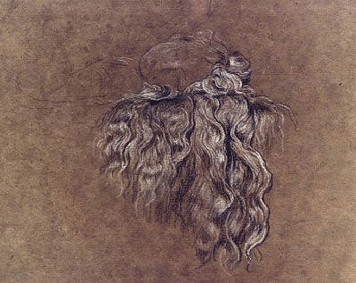 'Study for 'Summer Slumber': Hair
