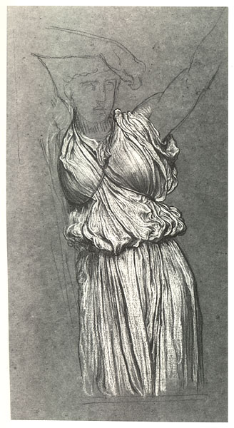 Study for 'The Last Watch of Hero': Drapery For Female Figure