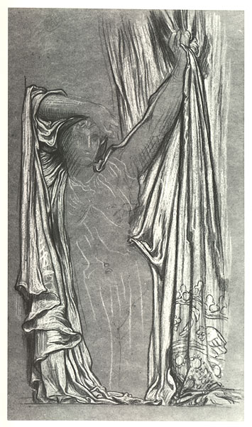 Study for 'The Last Watch of Hero': Curtain