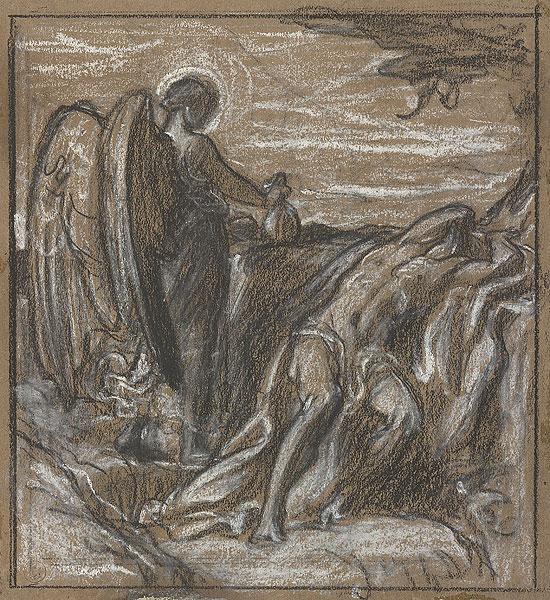 Study for 'Elijah in the Wilderness': Composition