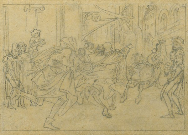 Study for an Illustration for 'Romola': 'A Florentine Joke'