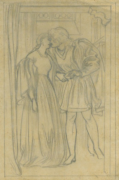 Study for an Illustration for 'Romola': 'The First Kiss'
