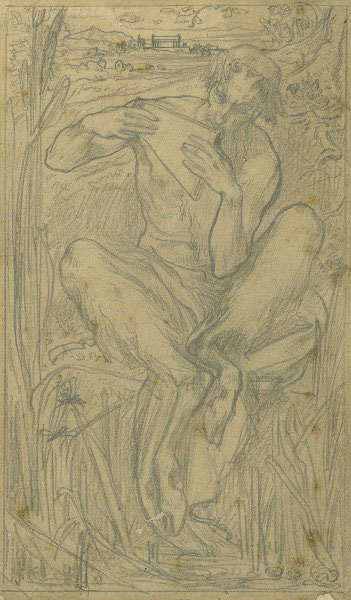 Study for an Illustration for 'A Musical Instrument': 'The Great God Pan', Composition