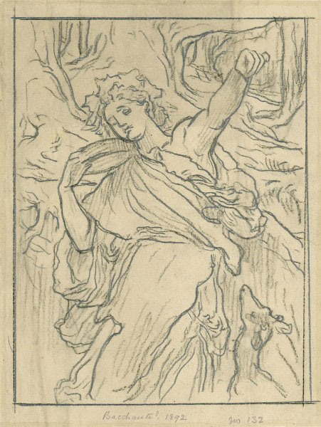 Study for 'Bacchante': Composition