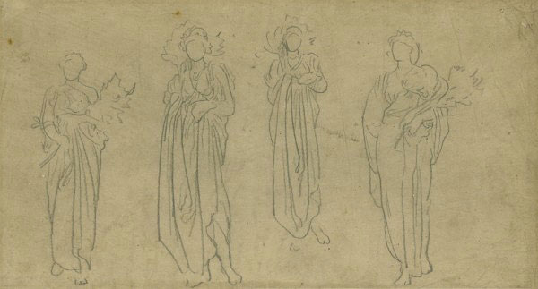 Study for 'The Daphnephoria': Female Figure