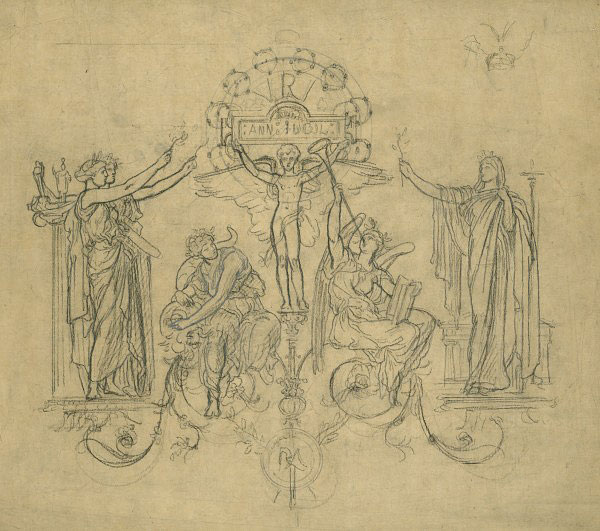 Study for the 'Royal Academy Jubilee Address': Composition
