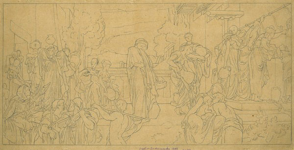 Study for 'Captive Andromache': Composition