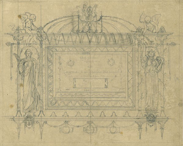 Study for a Design for an Invitation to a Banquet: Composition
