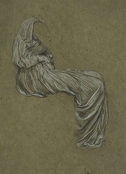 Study for 'Music': Drapery for Female Figure with Lyre