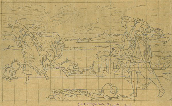 Study for 'Greek Girls Playing at Ball': Composition