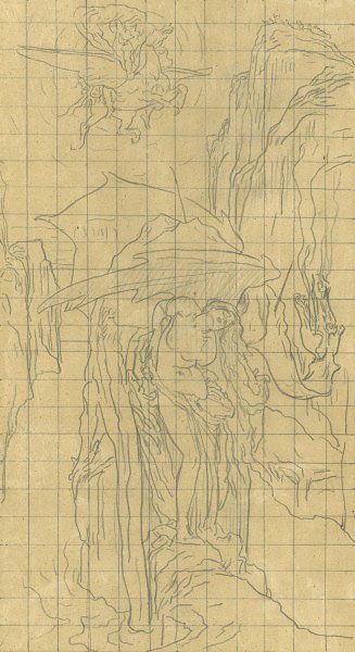 Study for 'Perseus and Andromeda': Composition