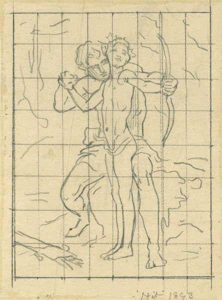Study for 'Hit': Composition