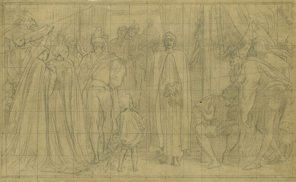 Study for 'Dante in Exile': Composition