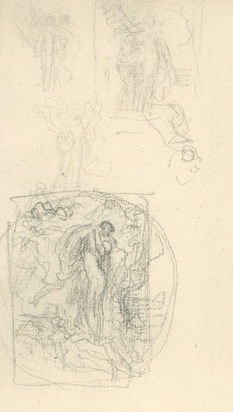 Studies for 'Helios and Rhodos' and 'Daedalus and Icarus': Compositions