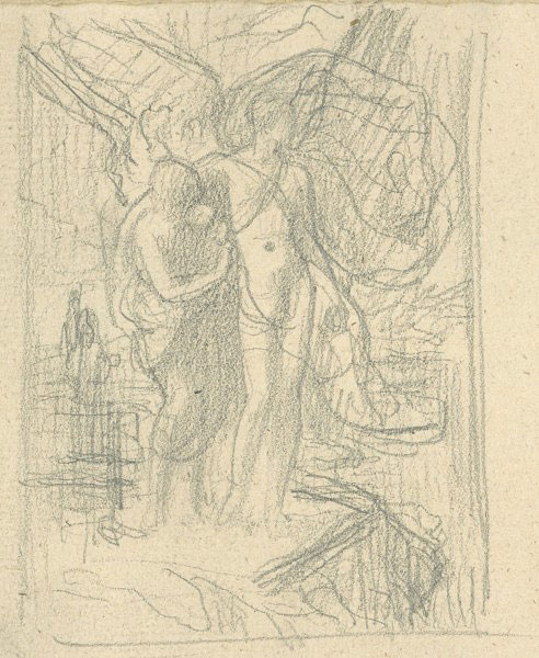 Study for 'Daedalus and Icarus': Composition