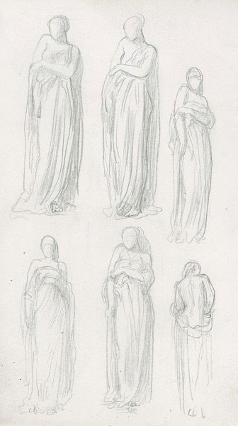 Studies for 'Iostephane': Female Figures