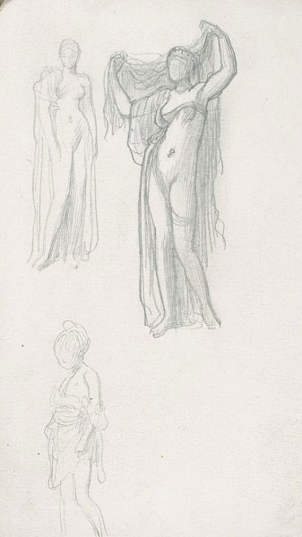 Studies for 'Phryne at Eleusis': Female Figures
