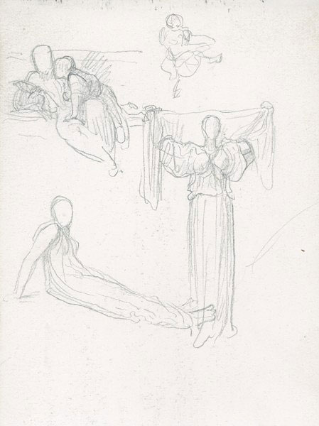 Studies for 'Invocation': Female Figures
