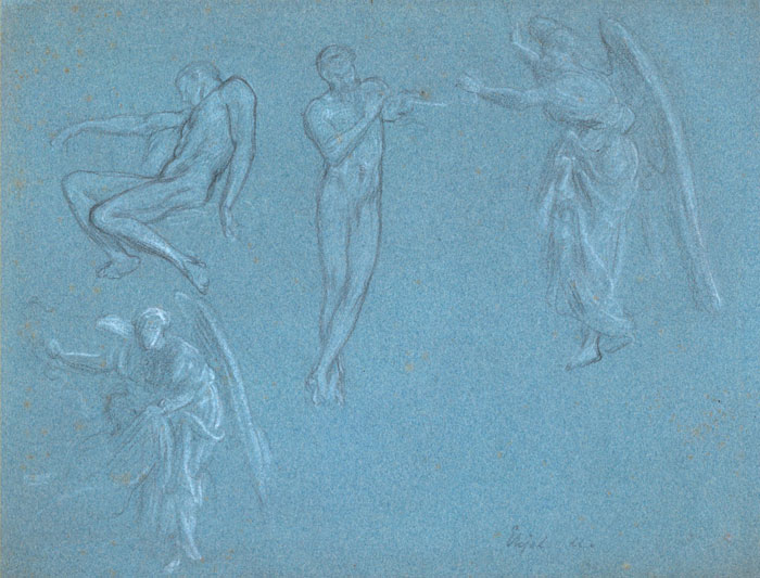 Studies for 'Elijah in the Wilderness': Angel, Elijah