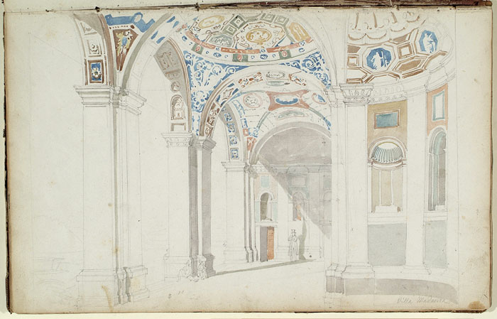 View of a Vaulted Loggia at the Villa Madama