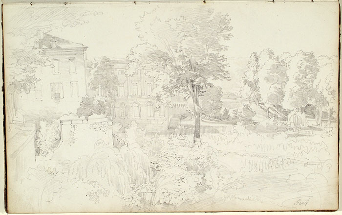 View of a garden and buildings