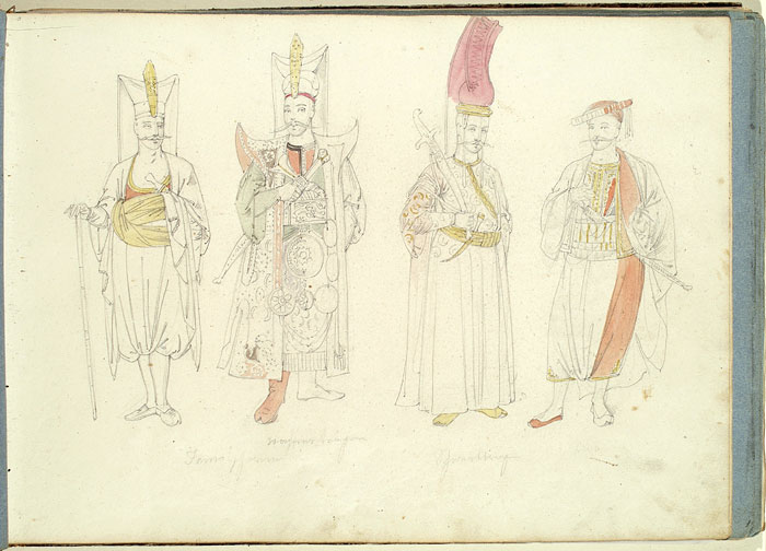 Studies of Male Figures in Turkish Dress