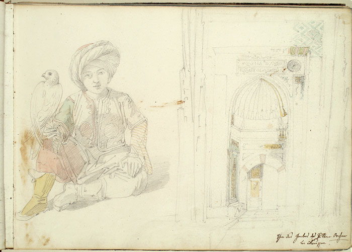 Study of a Boy and View of the Interior of a Mosque