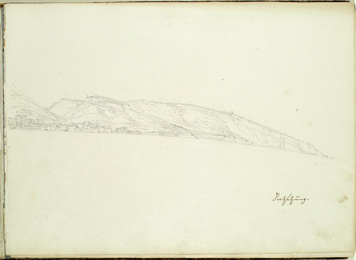 View of a Landscape with Hills and a Town