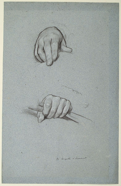 'Studies for 'Michael Angelo Nursing his Dying Servant': Hands of Michael Angelo
