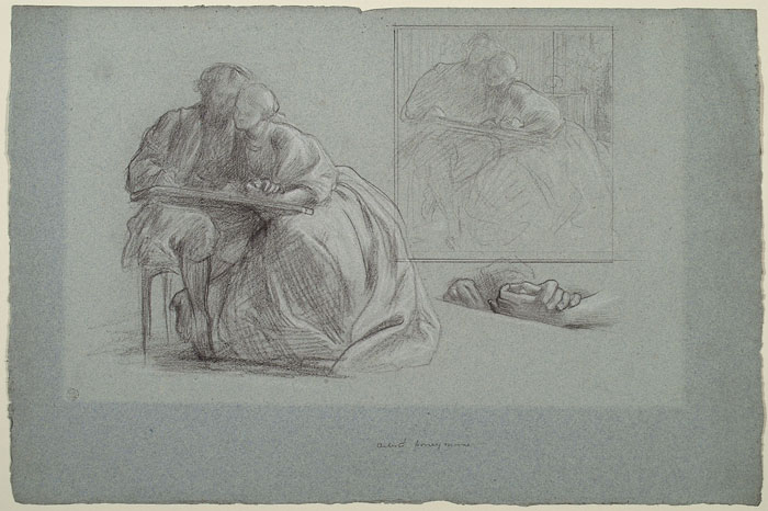 Study for 'The Painter's Honeymoon': Composition, Hands