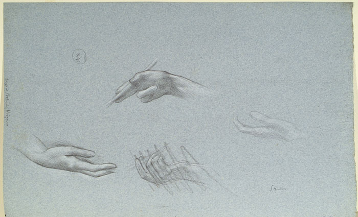 Study for 'The Wise and Foolish Virgins': Female Hands