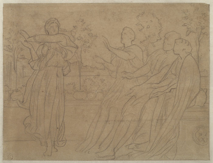 Study for 'Greek Girl Dancing': Composition