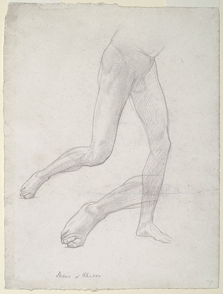 Study for 'Helios and Rhodos': Helios, Leg of Helios