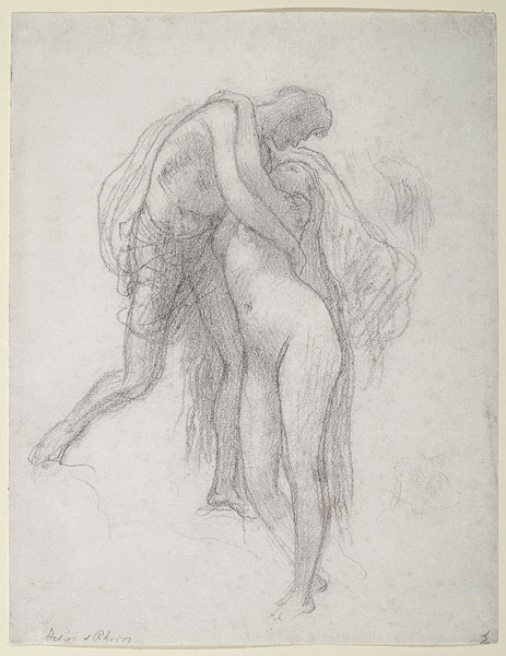 Study for 'Helios and Rhodos': Helios and Rhodos