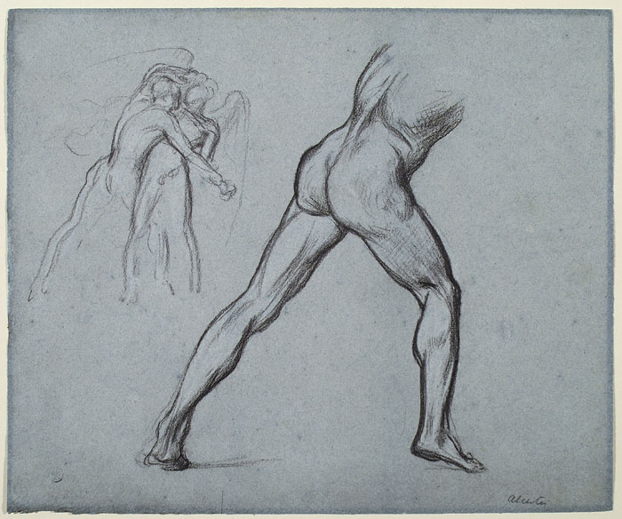 Study for 'Hercules Wrestling with Death for the Body of Alcestis': Hercules and Death, Hercules