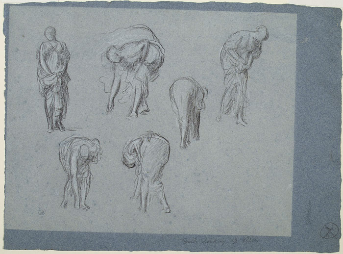 Studies for 'Greek Girls Picking up Pebbles by the Sea': Female Figures