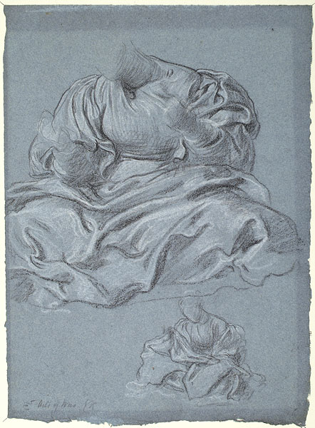 Studies for 'The Arts of Industry as Applied to War': Drapery for Female Figure, Female Figure