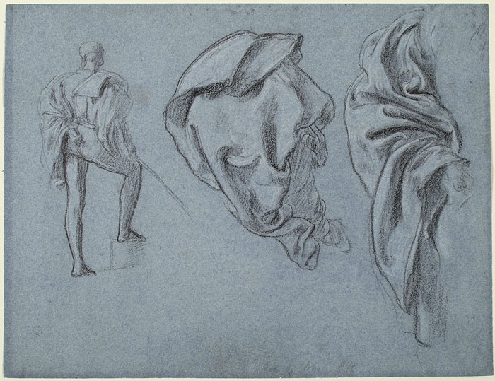 Studies for 'The Arts of Industry as Applied to War': Drapery for Male Figure