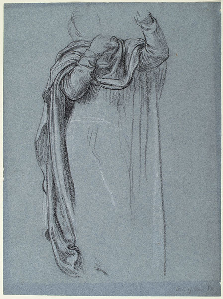 Study for 'The Arts of Industry as Applied to War': Drapery for Male Figure