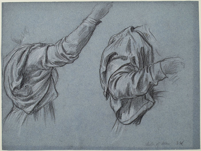 Studies for 'The Arts of Industry as Applied to War': Drapery for Female Figures