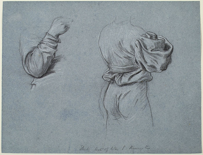 Study for 'The Arts of Industry as Applied to War': Drapery for Male Figure