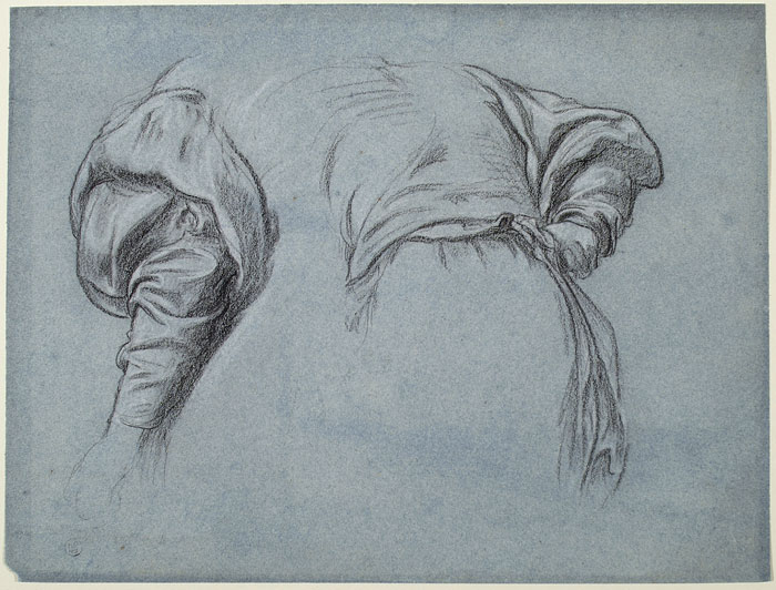Study for 'The Arts of Industry as Applied to War': Drapery for Male Figure